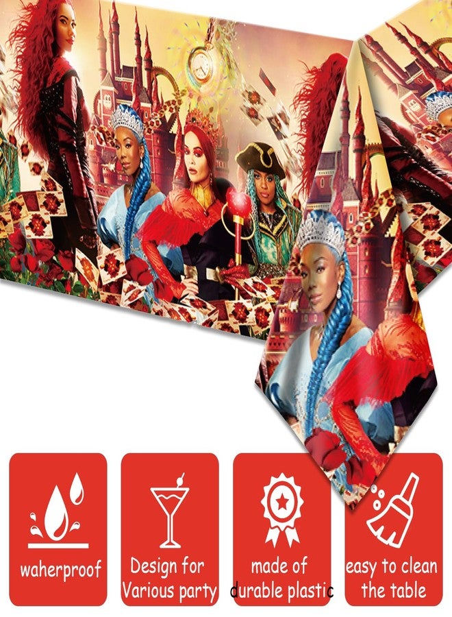 Omto 2Pcs Descendant Tablecloth Disposable Tablecover Birthday Party Supplies and Decorations for Kid Boy Baby Shower Rectangle Tables 70"X42",2 Pack - Image 2